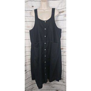 Gudrun Sjoden Black Button-Front Dress